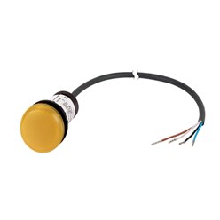 SignaalDrukknop, RMQ Compact, geel, vlak, terugverend, 1no/0nc, open e